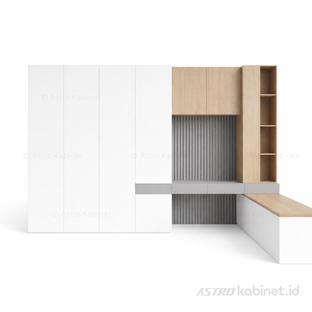 EDO Lemari kombinasi meja, untuk ruangan 340x160cm