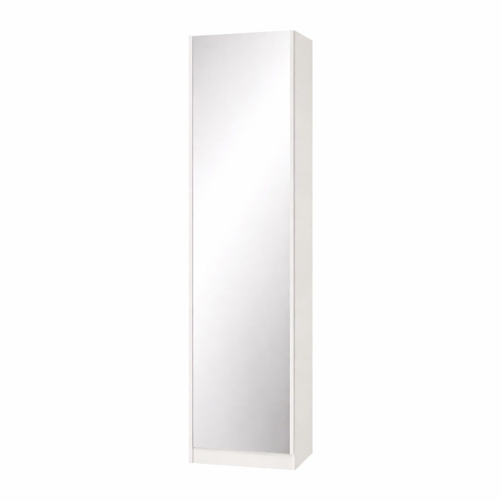LEX Lemari pakaian cermin, 50x60x236 cm, Putih