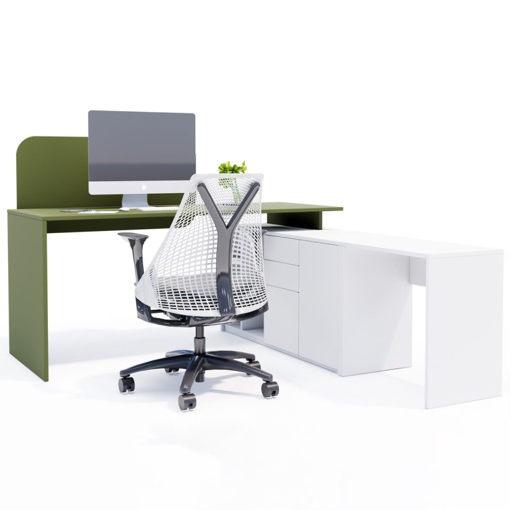 RONDA meja bentuk L 150x180