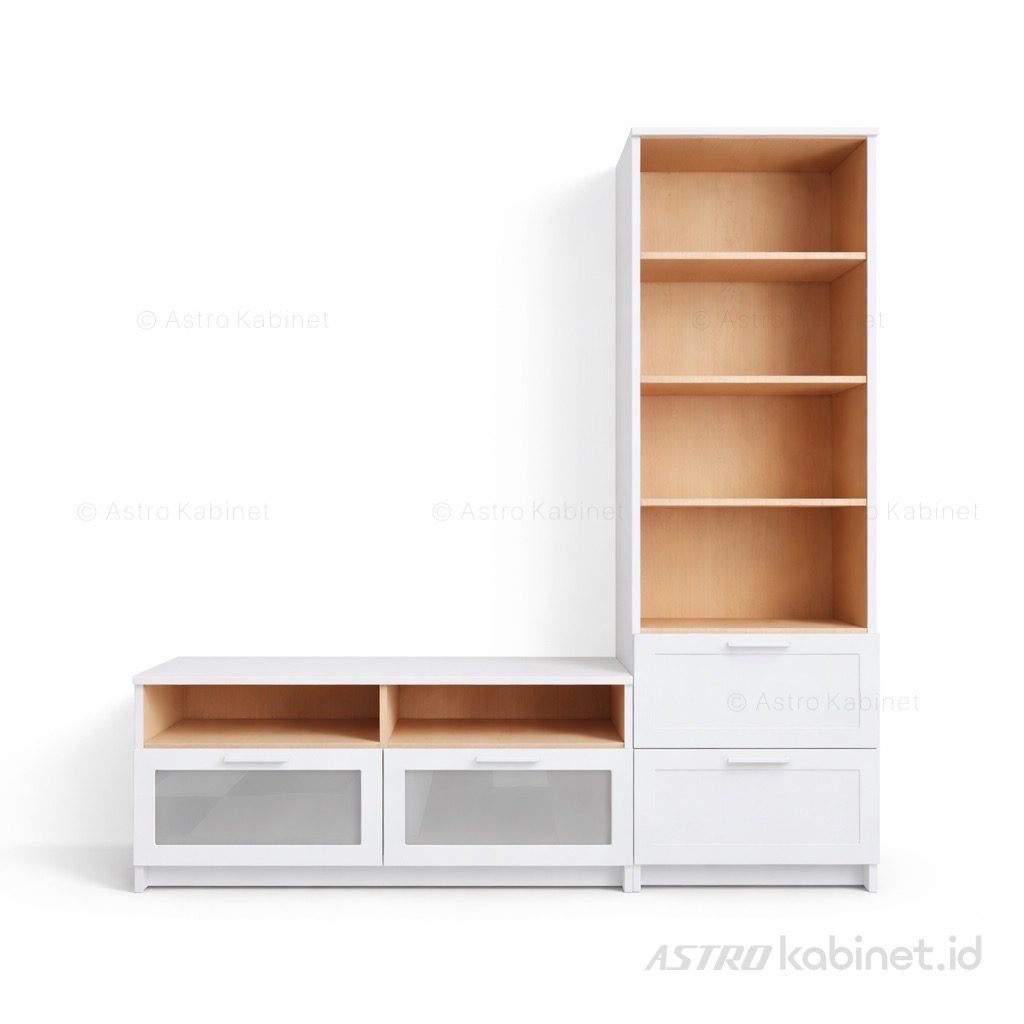 BROOKS TV storage combination, black, 180x41x190 cm
