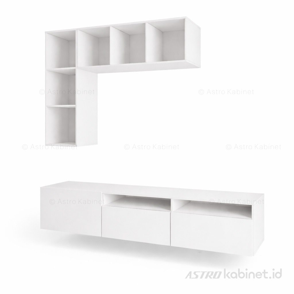 EDO Meja tv dan rak dinding, 180x42x170cm
