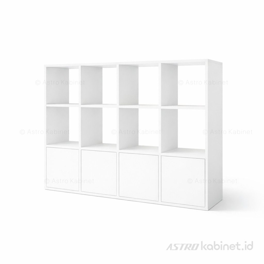 KOLE lemari terbuka dengan 4 penyimpanan, 147x39x112cm