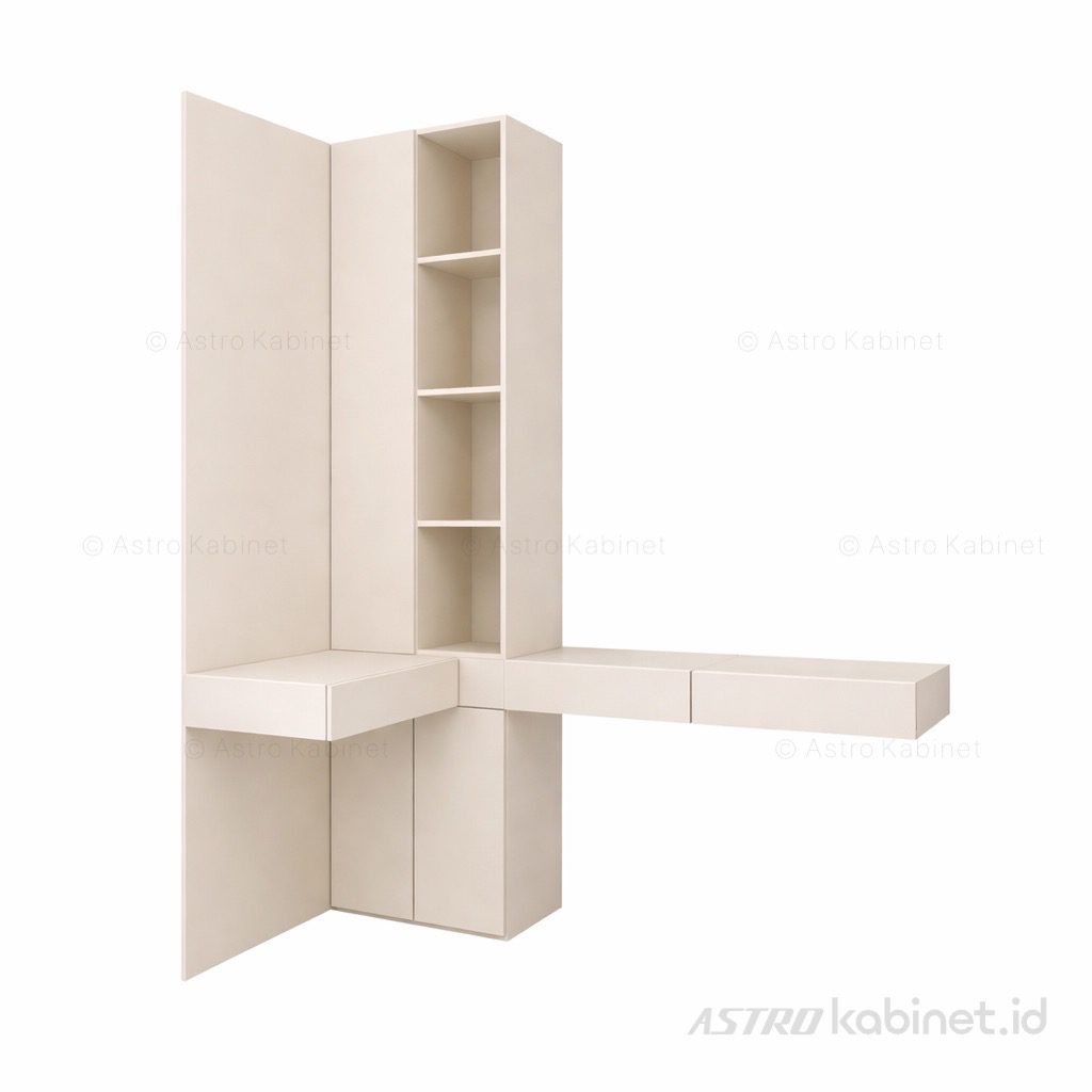 MALIBU Meja dan penyimpanan pas jendela, 120x160 cm