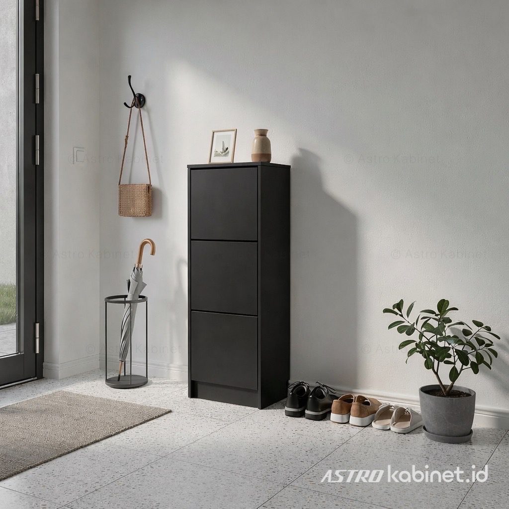 MISA Kabinet sepatu 49x28x135 black