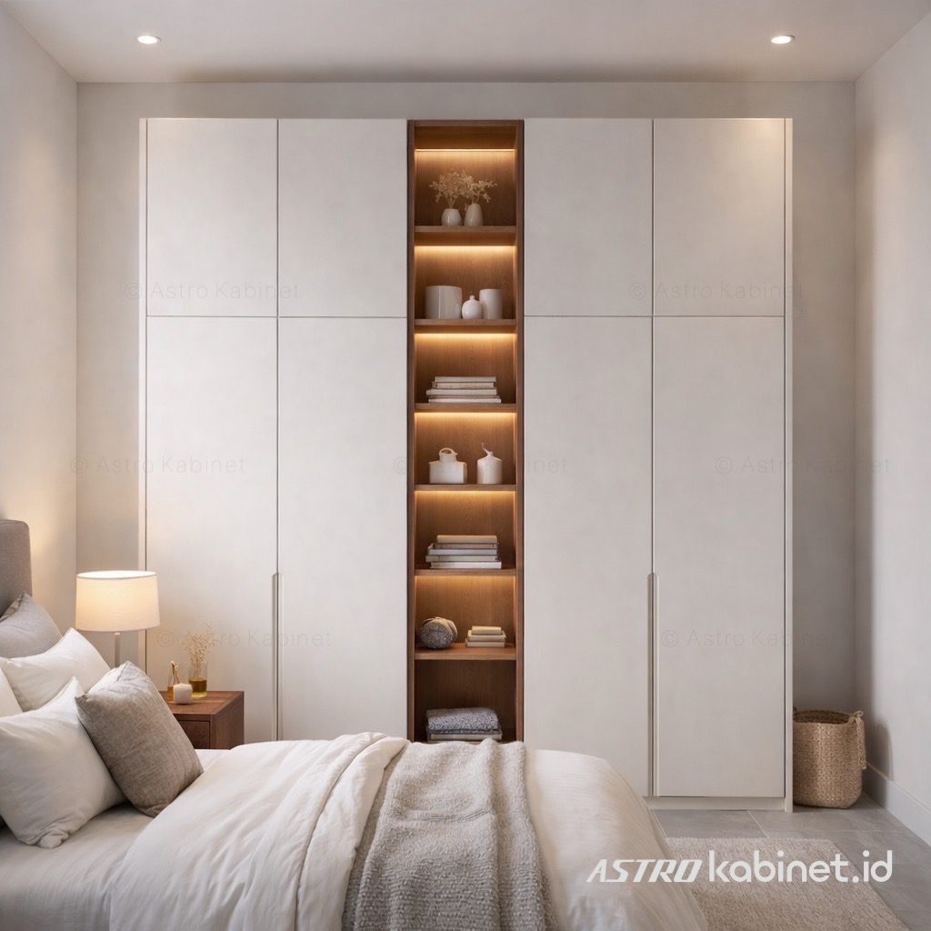 STAN lemari pemyimpanan kombinasi display 280x40x220 ivory